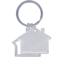 Schlüsselring aus Metall in Hausform